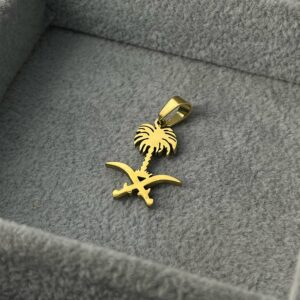 Palm tree pendant (Gold)